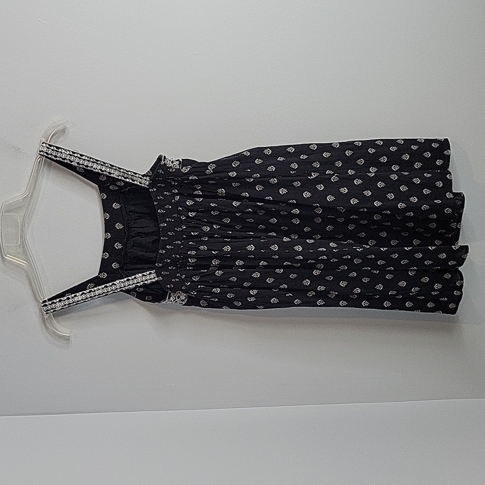 Old Navy Black & White embroidered Boho Shift Mini Sleeveless Dress XS - Picture 6 of 10